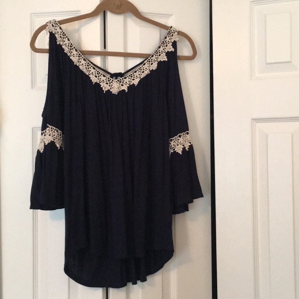 Blue and Lace Top